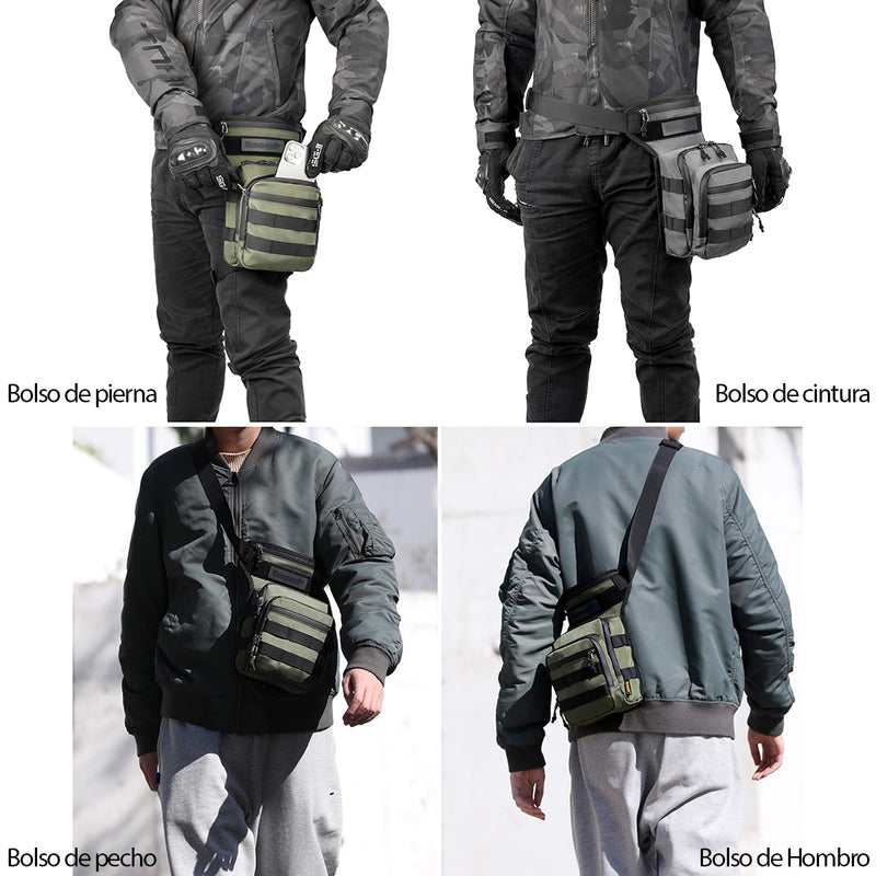 Bolso Táctico multifuncional para Pierna. Rhinowalk Negro
