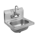 Fregador de mano con backsplash de 203mm.prof. de 152mm.incluye griferia,drenaje,plancha inox1.0mm