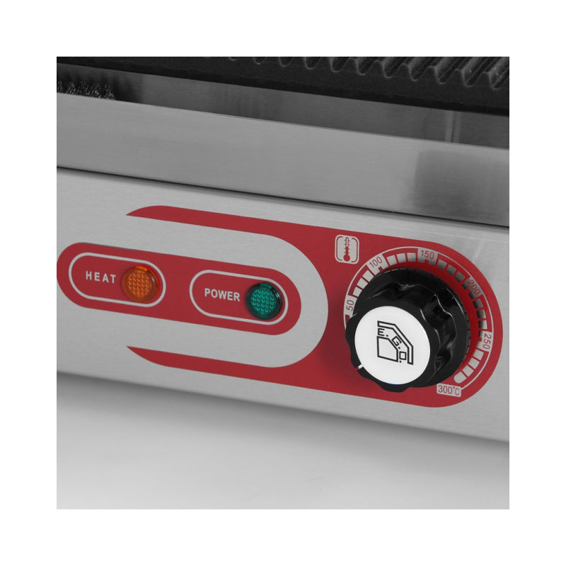 Plancha de panini sandwichera. Sencilla 430*365*210 mm 110V/60htz (1 año) Grill arriba y plano abajo