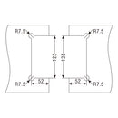 Cerradura de gancho para sistema plegable o slider doble. Acabado satinado