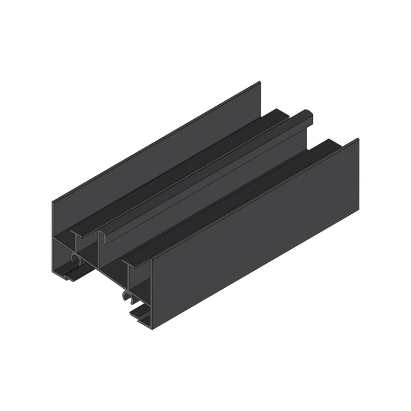 Marco Inferior Ventana VC  . Espesor 1.27 mm Largo 5.85 mts. Acabado Anodizado Negro VC122