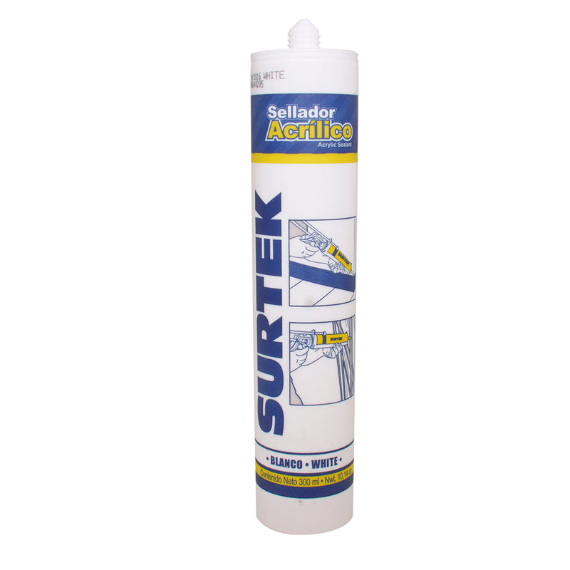 Sellador acrílico blanco 280ml Surtek