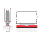 Rueda empotrable 4". 2 rolineras. 500KG.