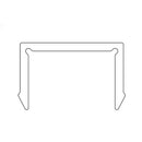 Cover de perfil para esconder tornillos 5.8 mts. Acabado Blanco.