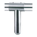 Union 14 mm tubo-panel para divisiones de baños publicos. Acabado Satinado. (se vende por unidad).