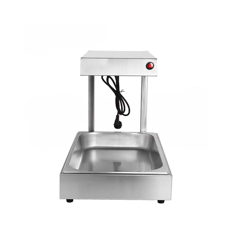 Calentador de papas fritas infrarojo con bandeja 1/1GN 600W. Medida 565*340*420 mm. 110 60 htz