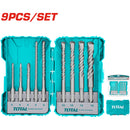 Juego de brocas para rotomartillo taladro SDS Plus de 9 piezas.