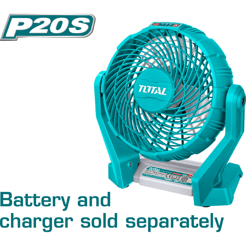 Abanico 7" de Bateria Lithium-ion 20V inalámbrico TOTAL