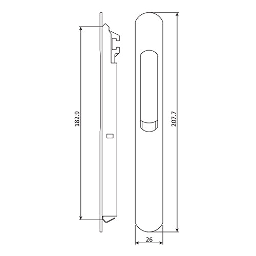 Cierre perimetral automatico de tornillo oculto. Incluye gancho y recibirdor. Color blanco.