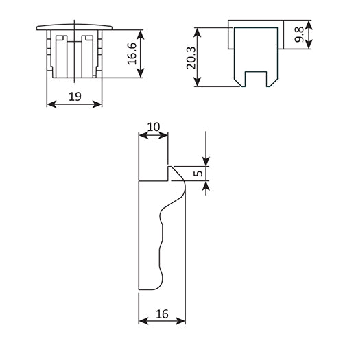 Cierre perimetral automatico de tornillo oculto. Incluye gancho y recibirdor. Color blanco.