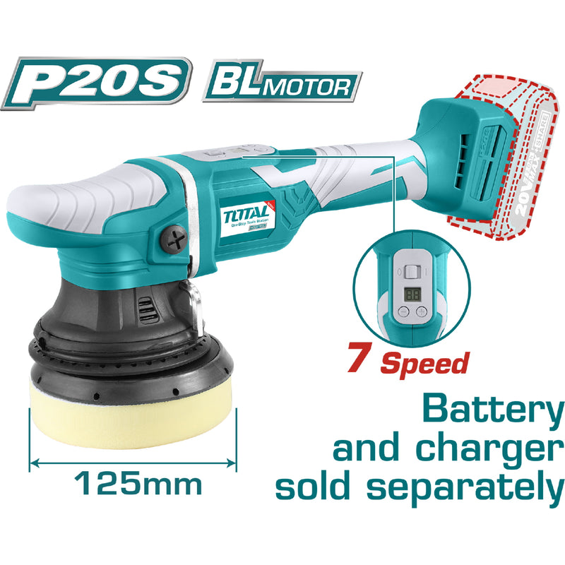 Pulidora Angular Lithium-Ion de 125 mm. 20 V. inalámbrica No incluye batería ni cargador.