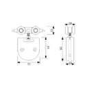 (Par) Rodachines puertas de vidrio Incluye 2 rodachines riel TD-AL03