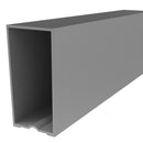 Vertical Muro Cortina Perfil Oculto. Espesor 2.2 mm. Largo 5.85 mts. Acabado Anodizado Silver 15 Mic