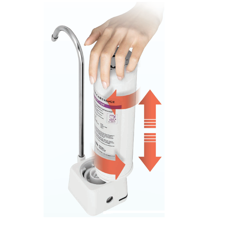 Clear Pure Triple filtro de sobreponer fácil de usar, sin electricidad con filtros PP+CTO+UF.