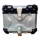 Baúl para Motocicleta Capacidad 55lt Color Negro Plateado