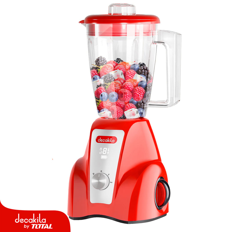 Licuadora Inalámbrica Roja 1.5L 300W 16V 2 Velocidades. Incluye Batería y cargador.