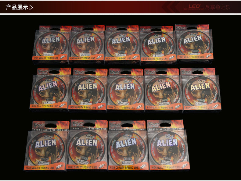 Líneas de pesca hechas de Nylon, ALIEN. 100m.