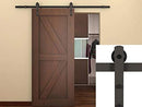 Kit de herrajes para puertas corredizas de madera de montaje lateral en forma de J