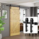 Kit de herrajes para puertas corredizas de madera de montaje lateral en forma de J