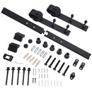 Kit de herrajes para puertas corredizas de madera de montaje lateral en forma de J