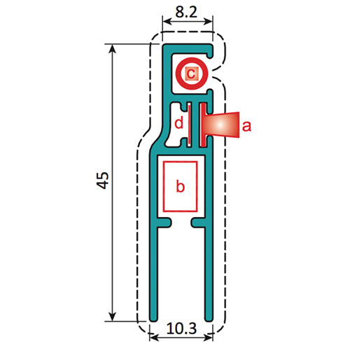 Marco Mosquitera Slim. Espesor 1.1 mm. Largo 5.85 mts. Acabado Anodizado Bronze 15 Micron