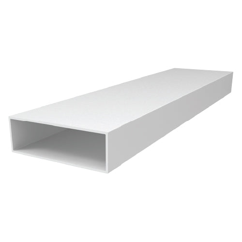 Tubo Rectangular  4" x 1 3/4"  Espesor 2.0 mm. Largo 5.85 mts. Acabado Lacado Blanco.