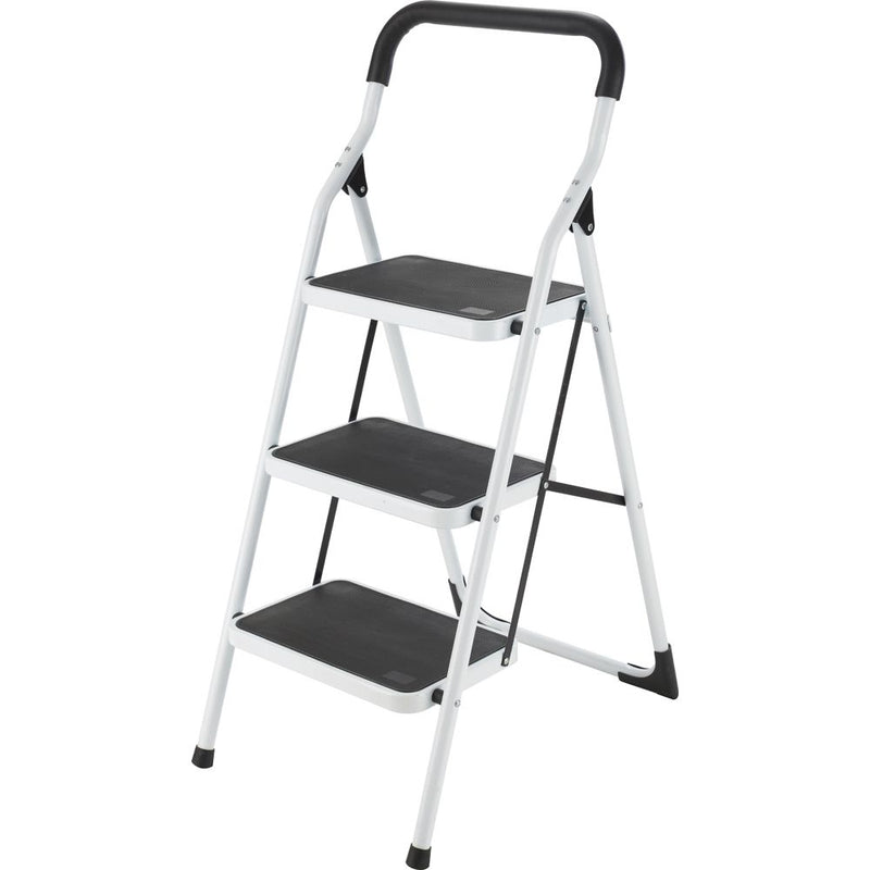 Escalera tubular plegable taburete acero 3 escalones Surtek.
