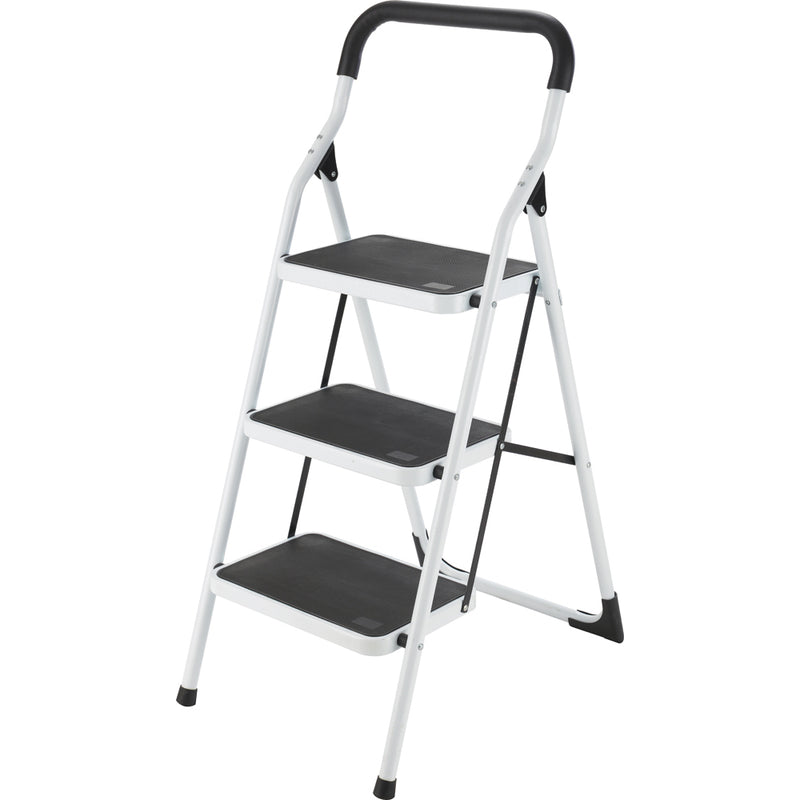 Escalera tubular plegable taburete acero 3 escalones Surtek.