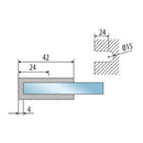 Conector Muro- Vidrio Color negro. Bronce alta calidad. Con una sola perforacion