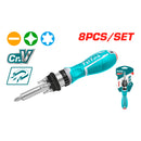 Destornillador con ratchet 8 pcs intercambiables