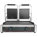 Plancha doble 565*365*210mm :110V/60Hz 2*3.6 KW 25.5kg. Plana arriba y abajo.