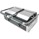 Plancha doble 565*365*210mm :110V/60Hz 2*3.6 KW 25.5kg. Plana arriba y abajo.