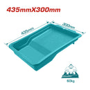 Bandeja para pintar. 435 x 300 x 75 mm. Peso 395 gr. Con marca de Volumen. Diseño especial.