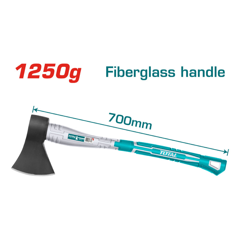 Hacha grande 1250g. 700 mm largo. Acero al carbon