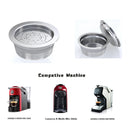 Cápsula de café rellenable de acero inoxidable para lavazza. Incluye Tamper