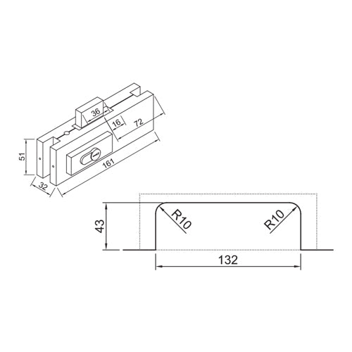 CERRADURA AL CENTRO.