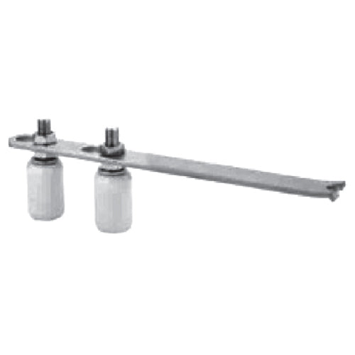 Guia de porton doble con platina soporte 270x44mm.