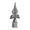 Punta de lanza de hierro colado, Base cuadrada 27 x 140mm, Agujero cuadrado 14 x 14mm