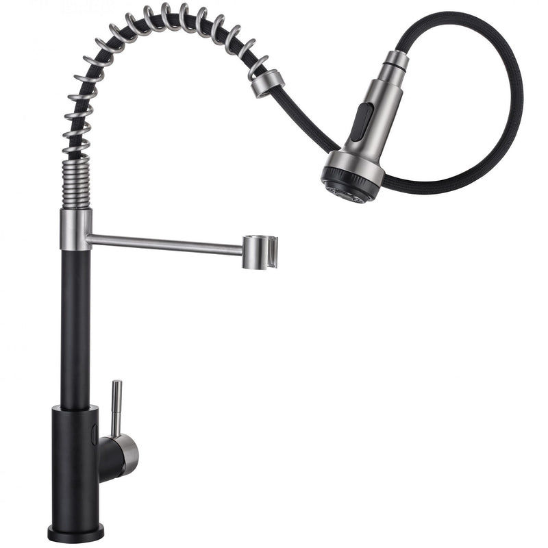 Grifo con sensor para fregador de cocina de acero inoxidable con manguera extraible (JASPE)