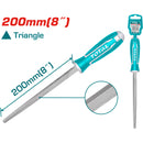 Lima triangular para acero. Largo 200 mm. Acero T12.