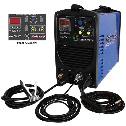 Maquina de soldar aluminio Tig AC/DC alta frecuencia y electrodo MicroTIG185 110/220V