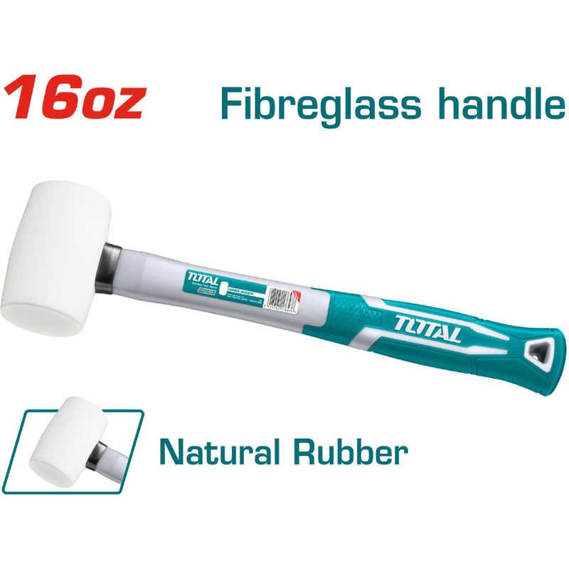 Mazo de goma  45% goma natural, tipo suave Mango fibra vidrio 16onz/450g.