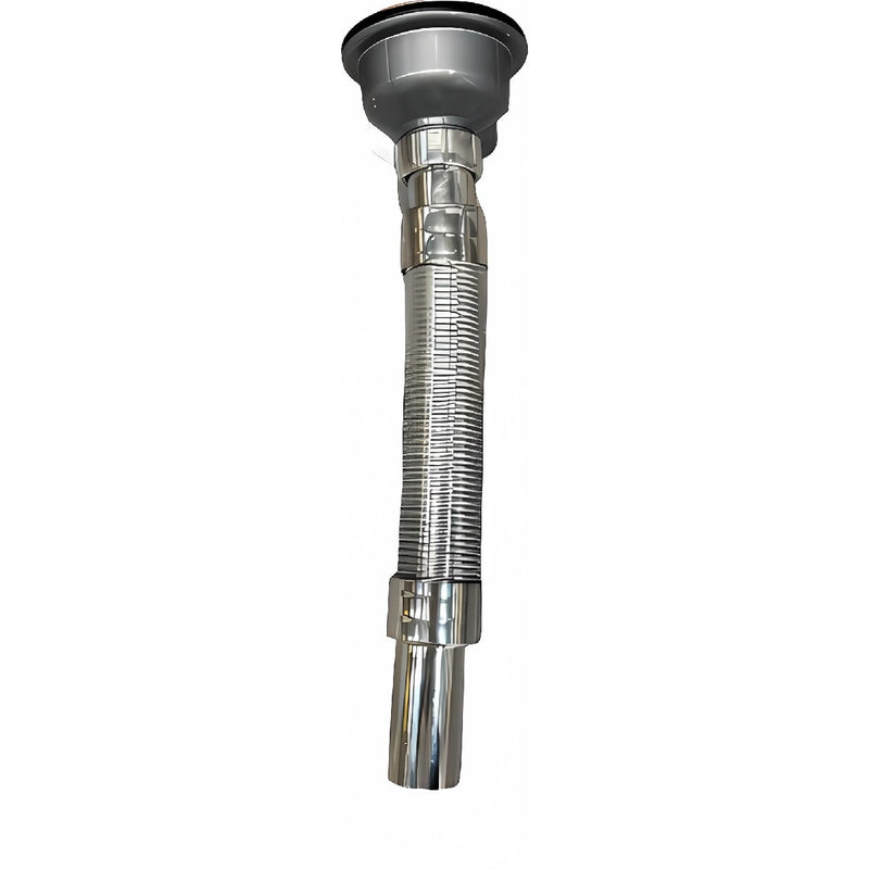 Drenaje de tubo flexible desagüe con canasta acero inoxidable 201, plastico de 1 1/4" para fregador cocina NESSATI