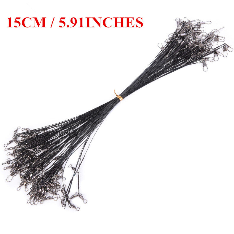 Cables de acero de pesca con ganchos (10 Uds)