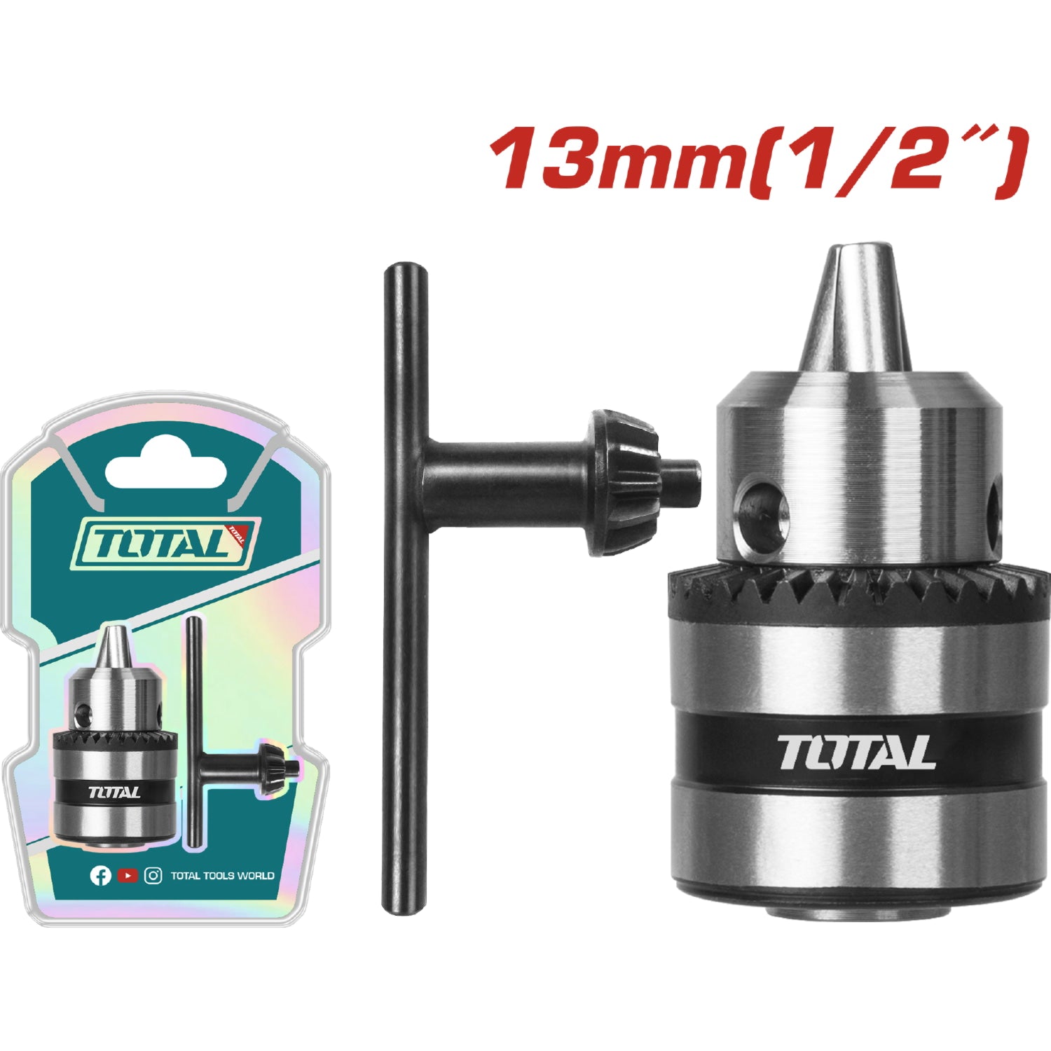 Mandrill de 13mm . Capacidad 1.5-13mm. Conex 1/2"-20UNF