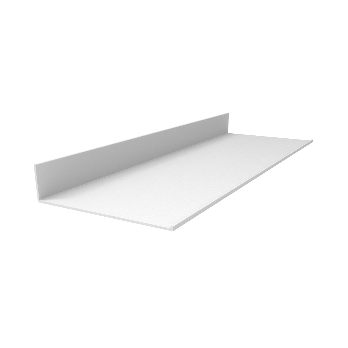 AR-13 Angulo forma L de 4" x 1"  Espesor 1.6 mm. Largo 5.85 mts. Acabado Lacado Blanco.