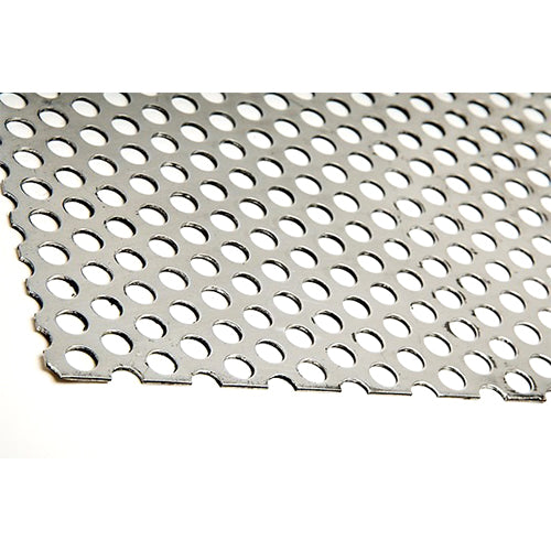 Lámina Perforada. Hoyos 4 mm, (1.35 mm Espesor) 4x8 Pies.