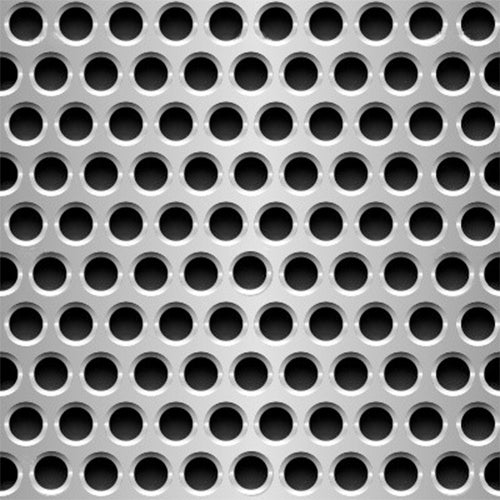 Lámina Perforada. Hoyos 4 mm, (1.35 mm Espesor) 4x8 Pies.