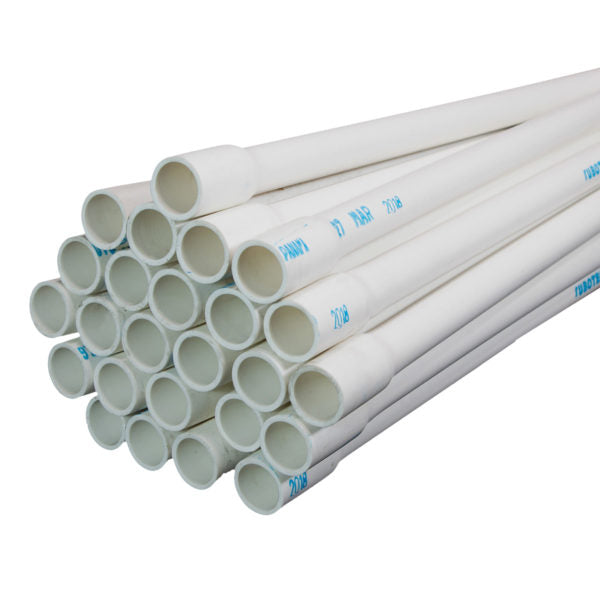 Tubos de PVC de 20' de largo, SCH40 con campana.