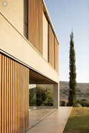 Pergola WPC Tubo Cuadrado 4" Grande Acabado Madera Abedul Exteriores 100x100x2900mm